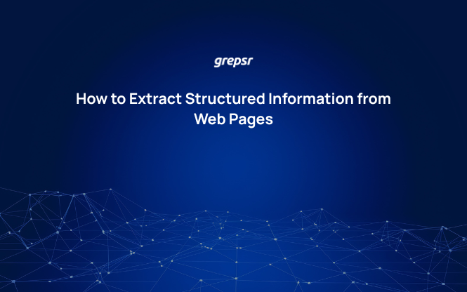 How to Extract Structured Information from Web Pages