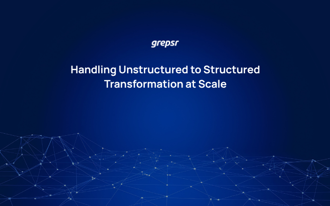 Handling Unstructured to Structured Transformation at Scale